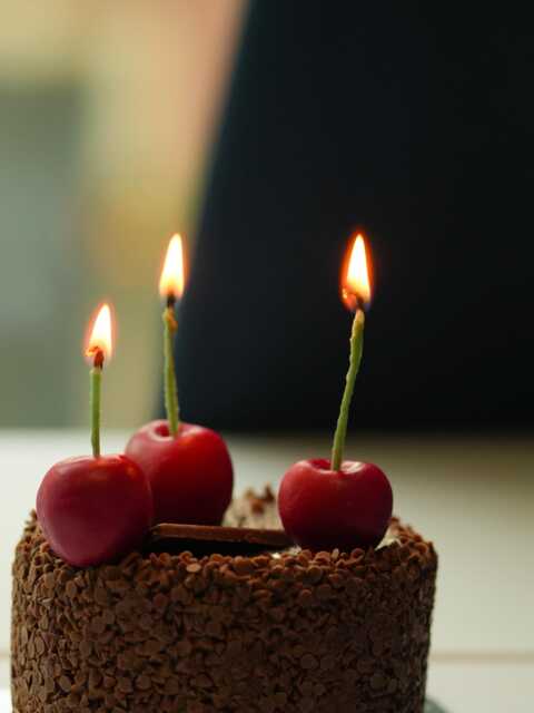 Cherry Candles Handmade Soy Wax Party Toppers - Set Of 3 Or 8 - image 1