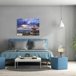 Mount Fuji - Mountain Wall Art Sunset Print Landscape Large Canvas Panoramic Photo Japan Temple - thumbnail 3