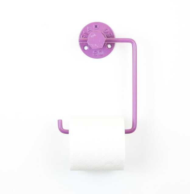 Toilet Roll Holder, Modern Wall Mounted Paper Holder For Stylish Bathroom Decor, Color Pictured Violet - image 1