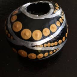 Candle Holder Mandalastein Unique Hand Painted - thumbnail 3