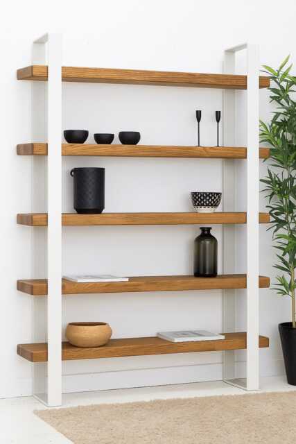 Reclaimed Scaffold Board Shelving Unit Rustic Industrial Bookcase - image 1