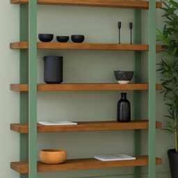 Reclaimed Scaffold Board Shelving Unit Rustic Industrial Bookcase - thumbnail 2