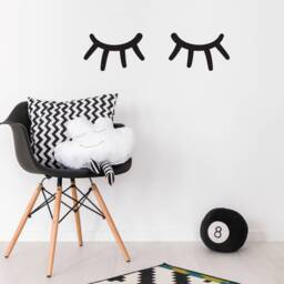 Sleepy Eyes Wall Sticker - Stickers Decoration Art Tattoo Home Decor Confetti Dots - thumbnail 1