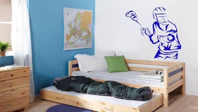 Custom Name Lacrosse Player Wall Decal Removable Home Decor 1043 - image 1
