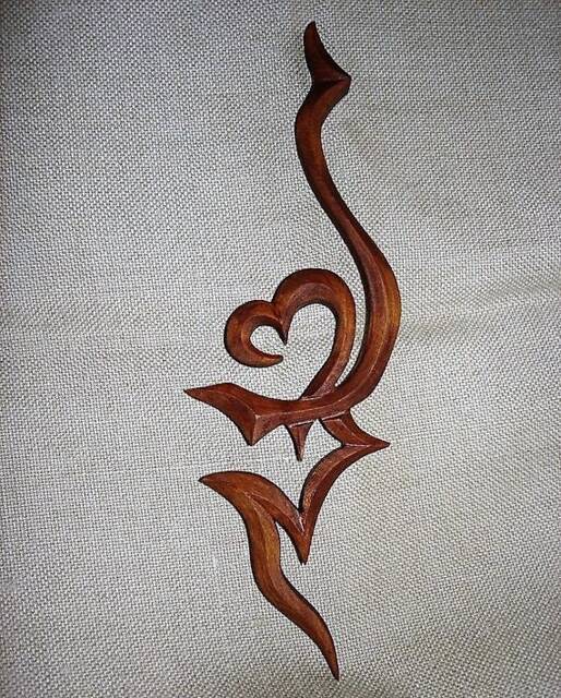 Love Bird Wood Carving Unique Wall Art Gift - image 1