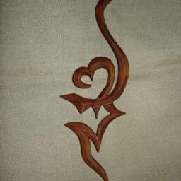 Love Bird Wood Carving Unique Wall Art Gift - thumbnail 2
