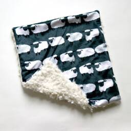 Dream Lovie. Security Blanket. Personalized Lovey. Faux Fur Sheep Baby Mini Minky Shower Gift - thumbnail 3