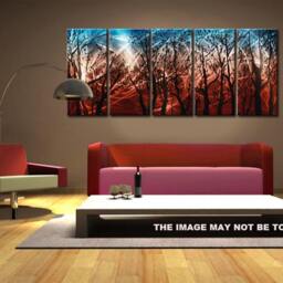 Large Metal Tree Wall Art, Metallic Cubism Sculpture - thumbnail 4