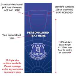 Everton Fc Wall Sticker - Dart Board Backdrop With Personalised Text Art - thumbnail 2