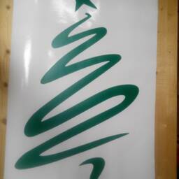 Funky Christmas Tree Wall Decal/Sticker For Living Room Decor Removable Wall Art Stylish Tree - thumbnail 2