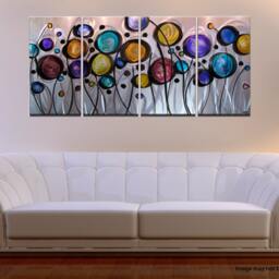 Silver Metal Wall Art Modern Wildflower Sculpture By Brian M Jones - thumbnail 3