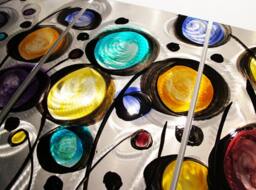 Silver Metal Wall Art Modern Wildflower Sculpture By Brian M Jones - thumbnail 4