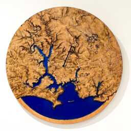 Handmade Plymouth Harbour Tide Clock - Resin Nautical Wall Art - thumbnail 3