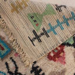Colorful Moroccan Rug, Custom Fabulous Boujad Azilal Abstract Multicolored Carpet, Handmade Bohemian Rug - thumbnail 4