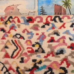 Colorful Moroccan Rug, Custom Fabulous Boujad Azilal Abstract Multicolored Carpet, Handmade Bohemian Rug - thumbnail 2