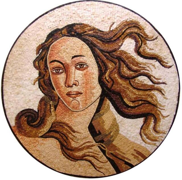 The Face Of Venus Goddes Of Love & Beauty Medallion Mosaic