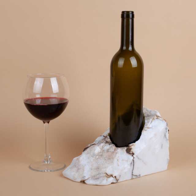 Handmade Lilac Marble Wine Bottle Holder Unique Rack - image 1