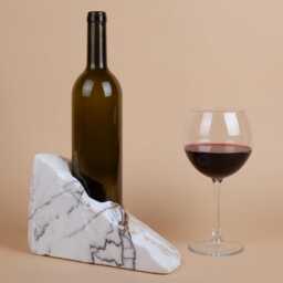 Handmade Lilac Marble Wine Bottle Holder Unique Rack - thumbnail 2