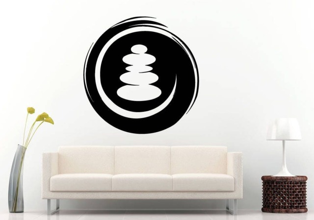 Zen Circle Lotus Meditation Buddha Pose Namaste Yoga Mandala Om Diy Wall Sticker Decal Vinyl Mural Decor Art L2209 - image 1