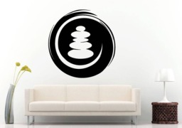 Zen Circle Lotus Meditation Buddha Pose Namaste Yoga Mandala Om Diy Wall Sticker Decal Vinyl Mural Decor Art L2209 - thumbnail 1