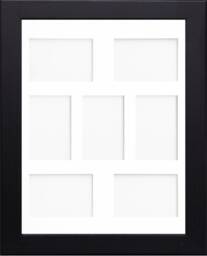 Multi Photo Frame - Black Wooden Effect, Holds 7 6x4 Photos - thumbnail 1