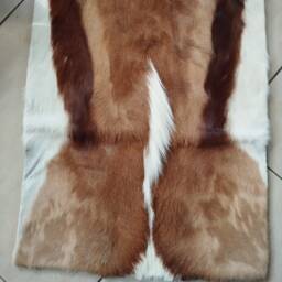 Springbok Leather Cushion, Handmade African Decor Pillow - thumbnail 3