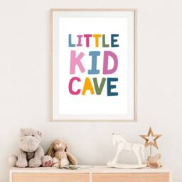 Little Kid Cave Print, Girls Nursery Prints, Bedroom Wall Art, Sister Playroom Toddler - thumbnail 2