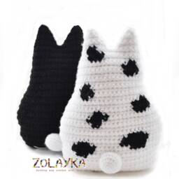 Cat Memorial Keepsake Pair, Handmade Crochet Remembrance Cats, Pet Loss Sympathy Gift - thumbnail 2