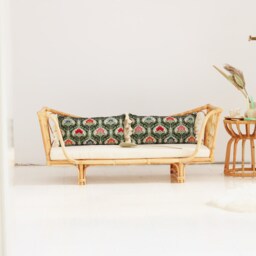 Green Medusa Bolster With Fringe, Decorative Pillow, Cotton Sofa Cushion, Pillow For Living Room, Bedroom - thumbnail 2