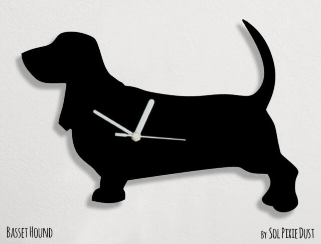 Basset Hound Dog - Wall Clock Silhouette - image 1