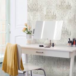 Crystal Waves Nouveau 20S Wallpaper, Bold Chandelier Wall Art Sticker, Glamourous Contemporary Glitter Paper - thumbnail 2