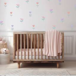 Boho Flower Wall Stickers Girls Nursery & Playroom Decor - thumbnail 3