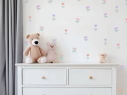 Boho Flower Wall Stickers Girls Nursery & Playroom Decor - thumbnail 1