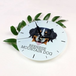 A Clock With A Bernese Mountain Dog Dog. New Collection The Geometric Dog - thumbnail 2