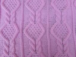 "Baby Blanket, Hand Knitted, Cot Blanket, Pram Cover, 28"" X 37" - thumbnail 1