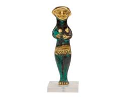 Bronze Astarte Goddess Statue, Fertility Sculpture, Ancient Greek Mythology Decor, Handmade Brass Figurine, Home Gift - thumbnail 1
