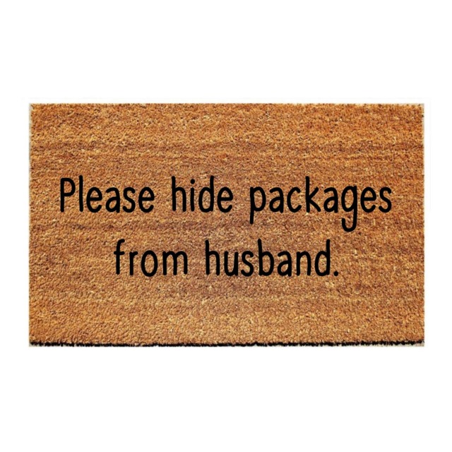 Custom Doormat Funny - Please Hide Packages From Husband - image 1