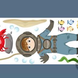 "Wall Sticker ""Diver" - thumbnail 2