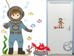"Wall Sticker ""Diver" - thumbnail 1