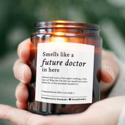 Graduation Gift For Future Doctor Medicine Medical Student Daughter Son - Funny Custom Bachelors University Candle Present - thumbnail 2
