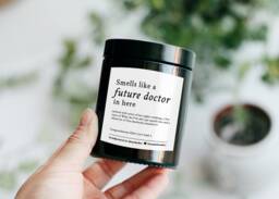 Graduation Gift For Future Doctor Medicine Medical Student Daughter Son - Funny Custom Bachelors University Candle Present - thumbnail 1