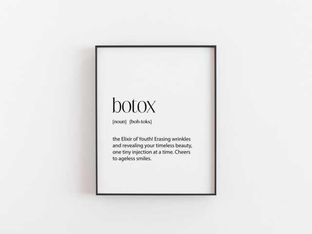 Botox Definition Print - Funny Beauty Wall Art, Skincare Gift, Aesthetic Clinic Poster, Cosmetic Quote For Bathroom Or Bedroom D??cor - image 1