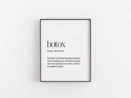 Botox Definition Print - Funny Beauty Wall Art, Skincare Gift, Aesthetic Clinic Poster, Cosmetic Quote For Bathroom Or Bedroom D??cor - thumbnail 1