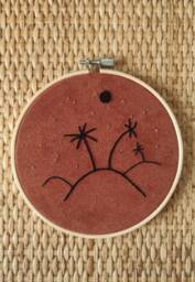 Night in The Desert Wall Embroidery - Souvenirs De Vacances Collection - thumbnail 1
