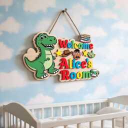 Personalized Toy Story Wooden Name Sign, Custom Kids Wall Decor, Room Bedroom Sign Story, Kid - thumbnail 3