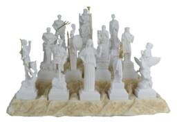 12 Greek Olympian Gods Set, Full Pantheon Statue Collection, Ancient Mythology Figures, Home Decor Sculpture, Unique Gift, Handmade - thumbnail 1