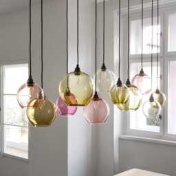 Large 11-Light Glass Chandelier Rectangular Multi Pendant Lighting For Dining Table & Kitchen Island - thumbnail 3