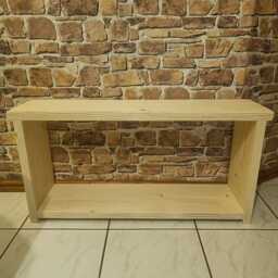 Handmade Rustic Wooden Shoe Bench One Shelf - Many Colours & Sizes - thumbnail 4