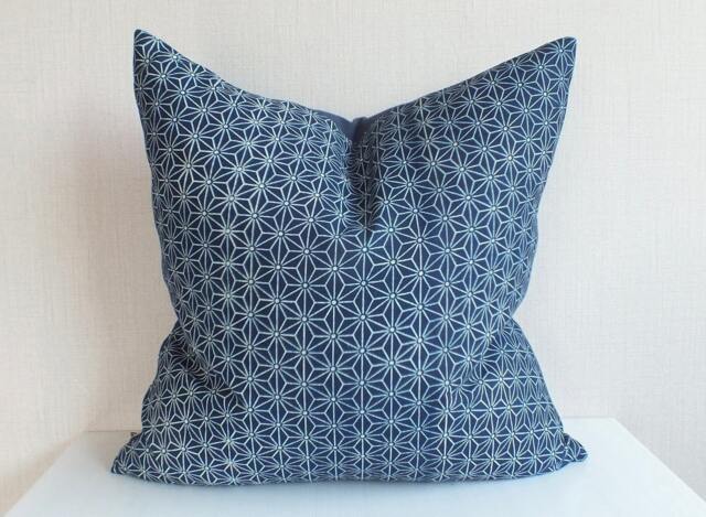 Hmong Pillow Blue Cushions Indigo Batik Throw Cushion Boho Chic Living-Room Decorative Sofa Pillows - image 1