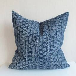 Hmong Pillow Blue Cushions Indigo Batik Throw Cushion Boho Chic Living-Room Decorative Sofa Pillows - thumbnail 2